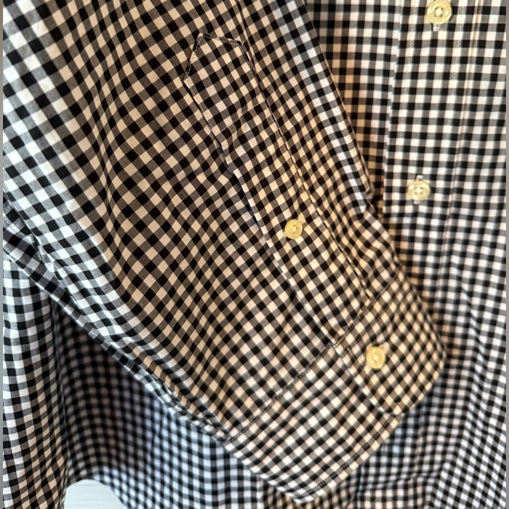 NWOT Polo Ralph Lauren Black and White Checker Button Down in XXL - Picture 3 of 8